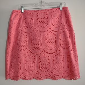 NWOT Talbots Pineapple Eyelet A-Line Skirt